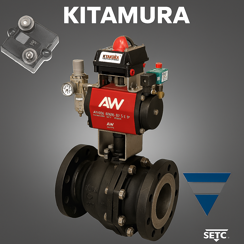 شیر توپی پنوماتیک 8 اینچ مدل AW28S – مجهز به اجزای برندهای AW، ASCO، SMC، KITAMURA