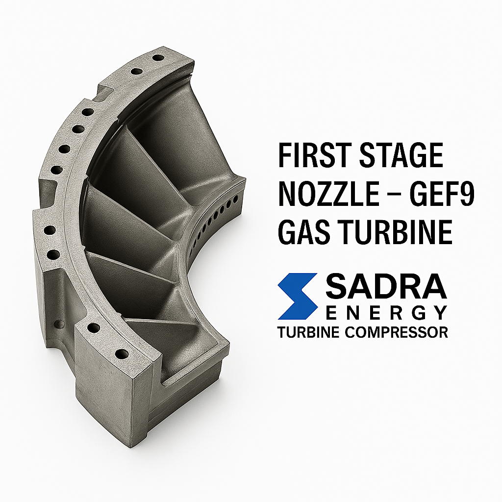 GEF9 First Stage Turbine Nozzle – Compatible with GE PG9171E, OEM Interchangeable