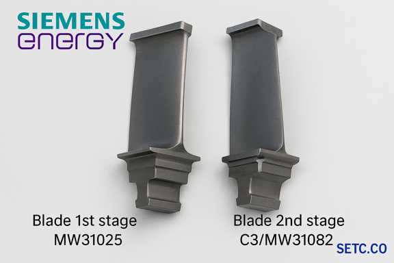 Siemens SGT-400 Turbine Blades  Genuine Parts MW31025 & C3 MW31082